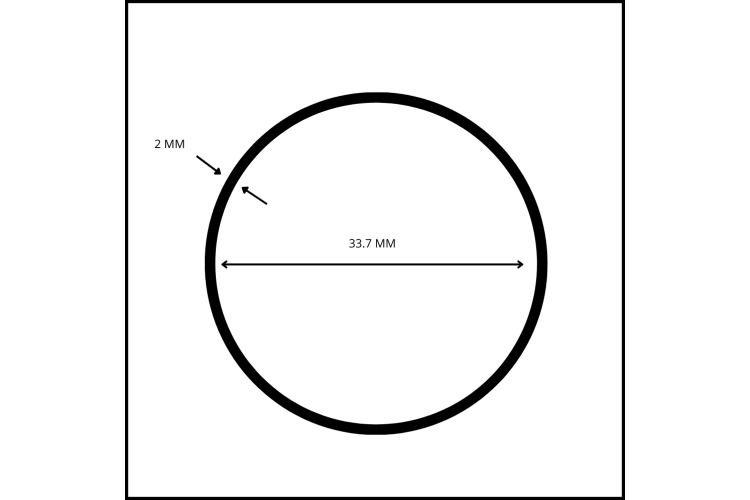 TUBE ACIER ROND GALVANISE Diam 33.7X2